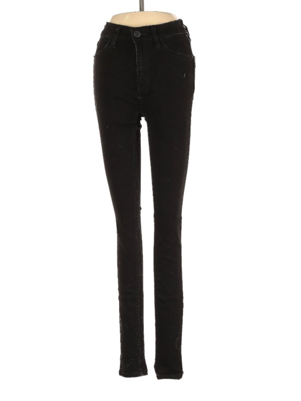 Free People Black Distressed Skinny Jeans - Size 24/US Size 00- Excellent